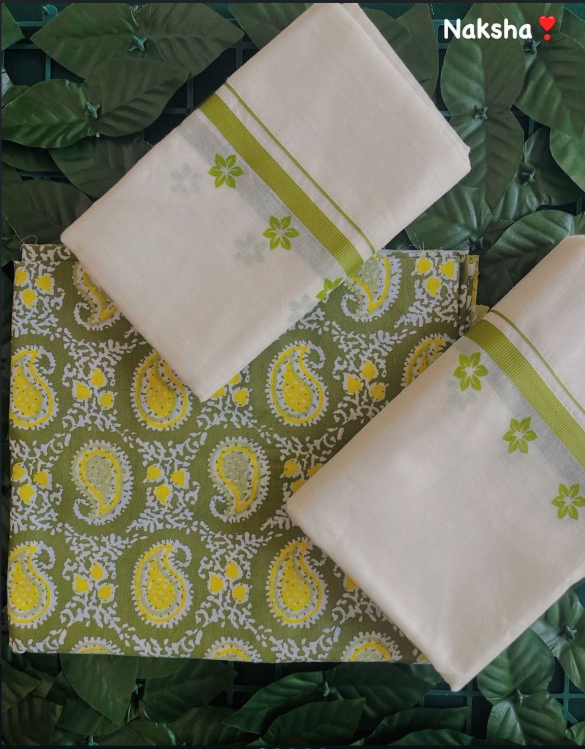 GREEN NARROW PRINT SETMUND