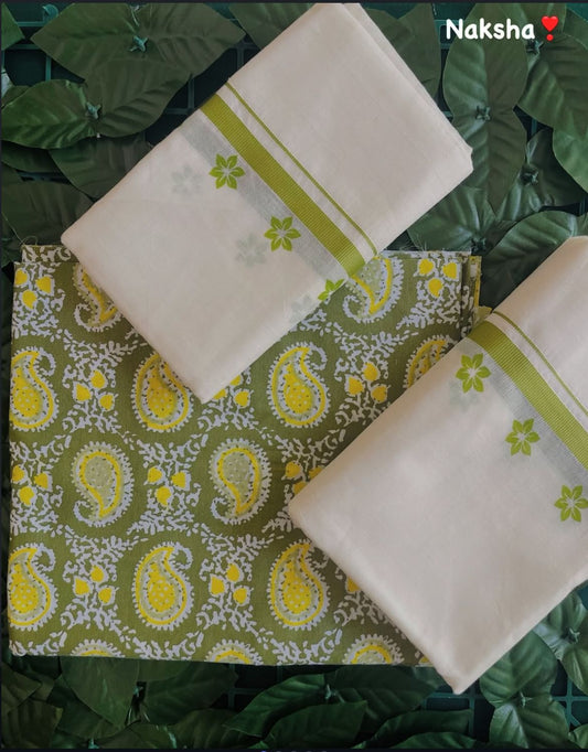 GREEN NARROW PRINT SETMUND